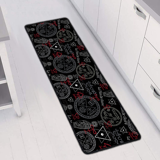 Hand Of Glory Black Magic Witch Print Long Kitchen Mat