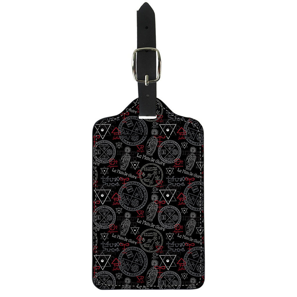 Hand Of Glory Black Magic Witch Print Luggage Tag