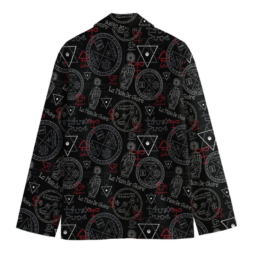 Hand Of Glory Black Magic Witch Print Men's Blazer