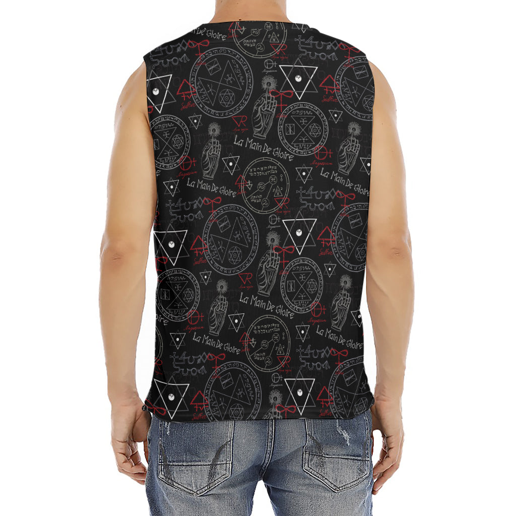 Hand Of Glory Black Magic Witch Print Men's Fitness Tank Top