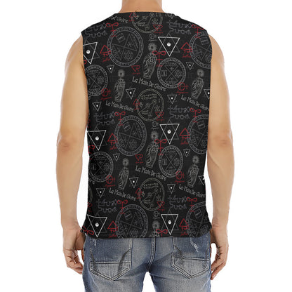 Hand Of Glory Black Magic Witch Print Men's Fitness Tank Top