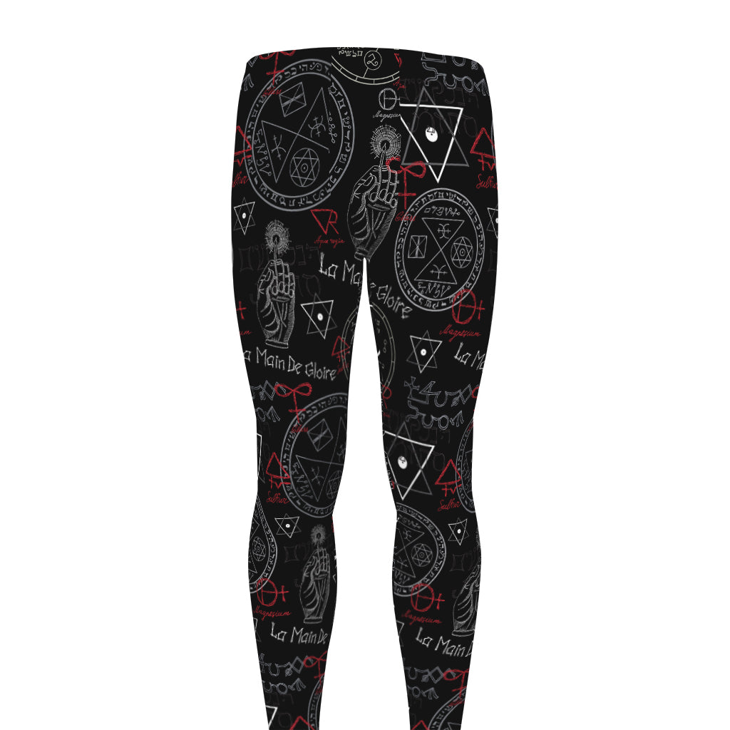 Hand Of Glory Black Magic Witch Print Men's leggings