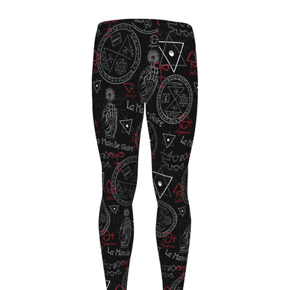 Hand Of Glory Black Magic Witch Print Men's leggings