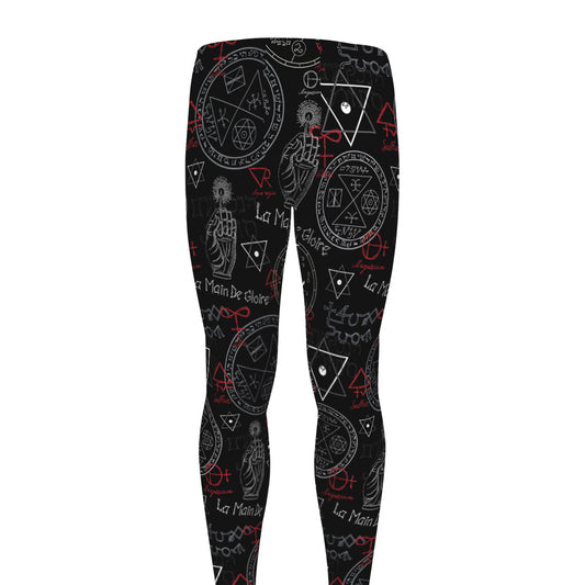 Hand Of Glory Black Magic Witch Print Men's leggings
