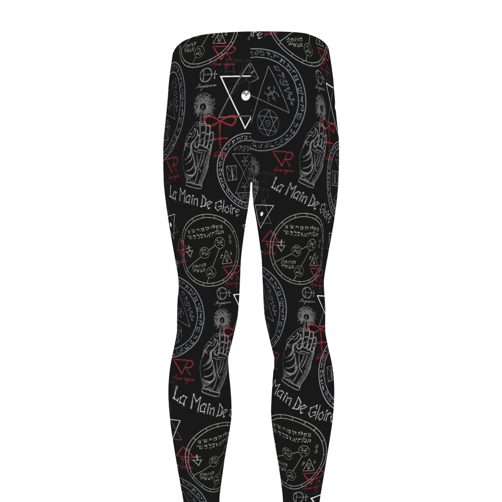 Hand Of Glory Black Magic Witch Print Men's leggings