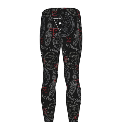 Hand Of Glory Black Magic Witch Print Men's leggings