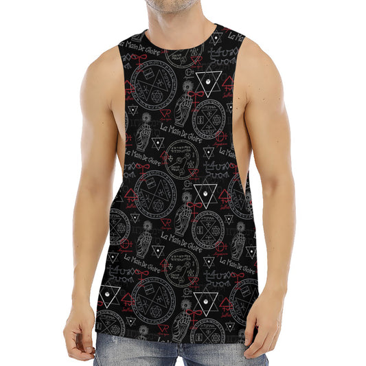Hand Of Glory Black Magic Witch Print Men's Muscle Tank Top
