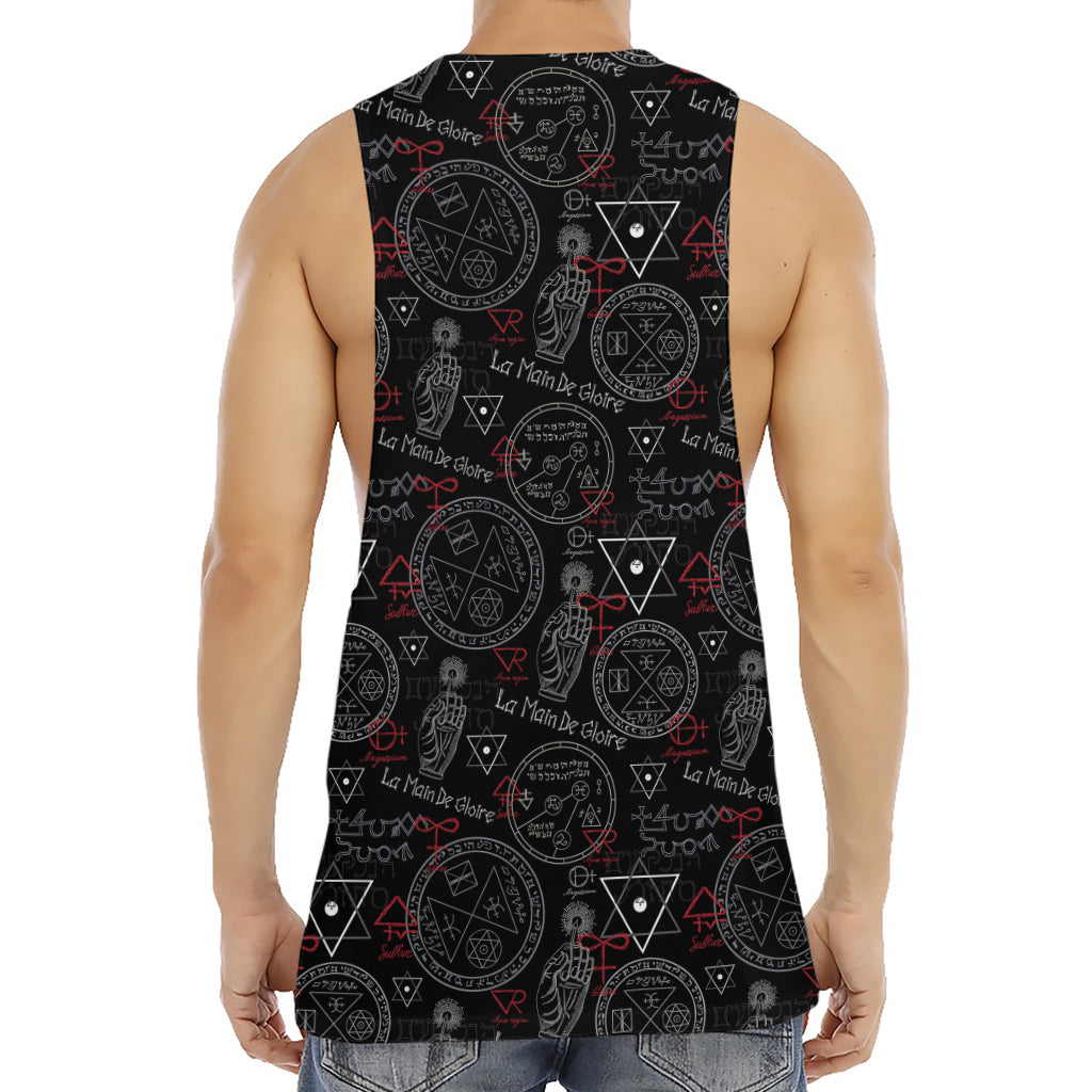 Hand Of Glory Black Magic Witch Print Men's Muscle Tank Top