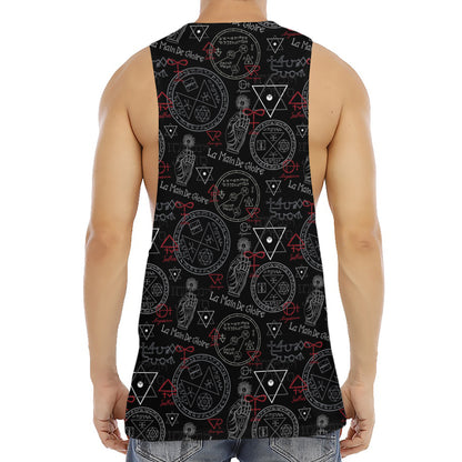 Hand Of Glory Black Magic Witch Print Men's Muscle Tank Top