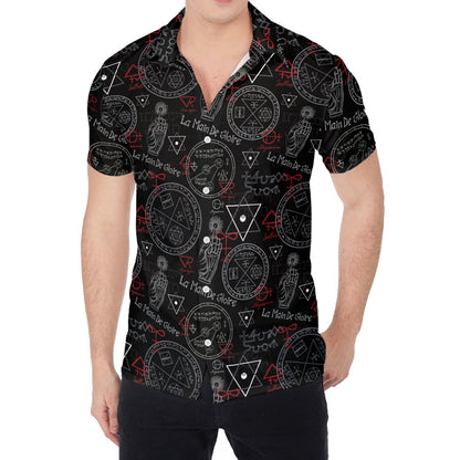 Hand Of Glory Black Magic Witch Print Men's Shirt