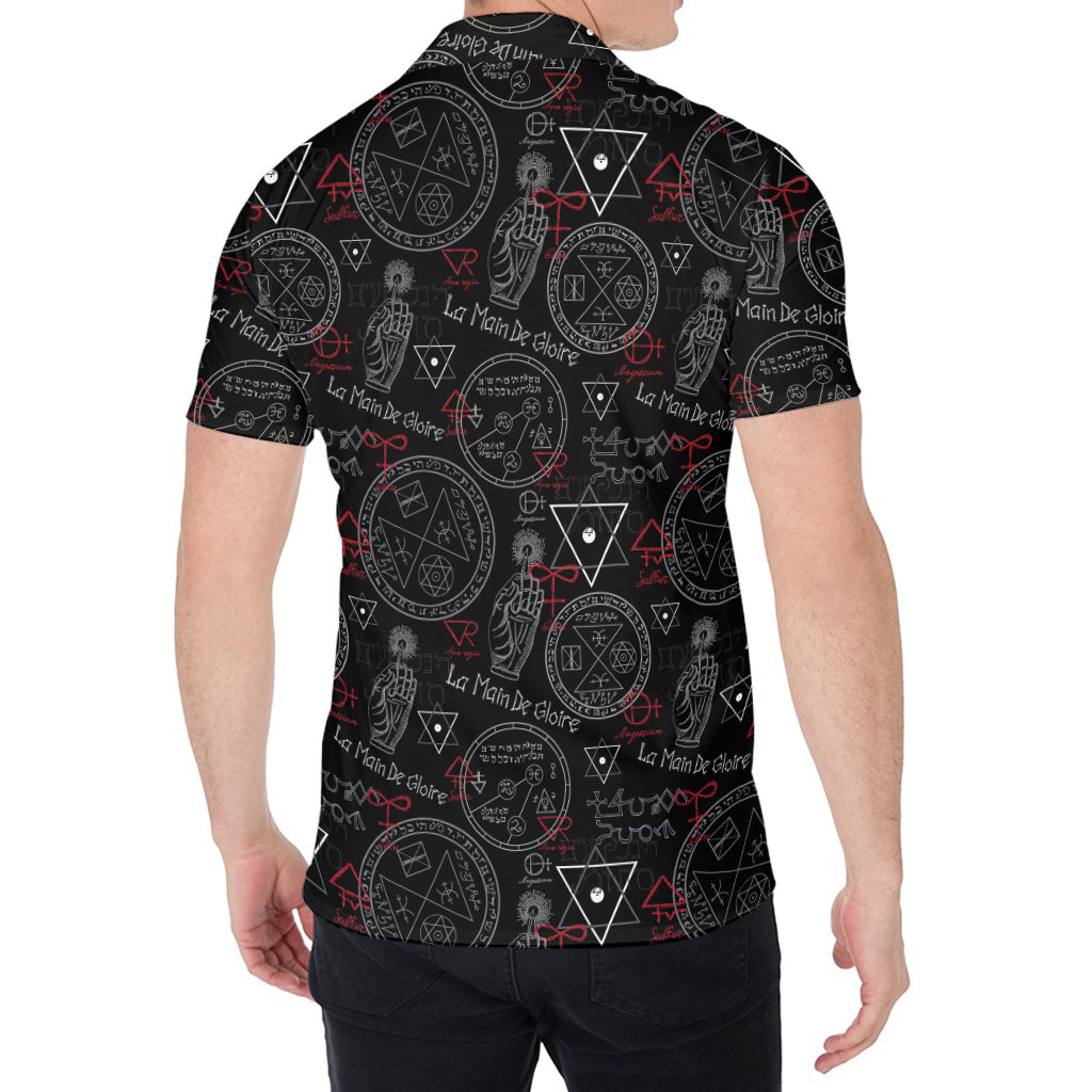 Hand Of Glory Black Magic Witch Print Men's Shirt