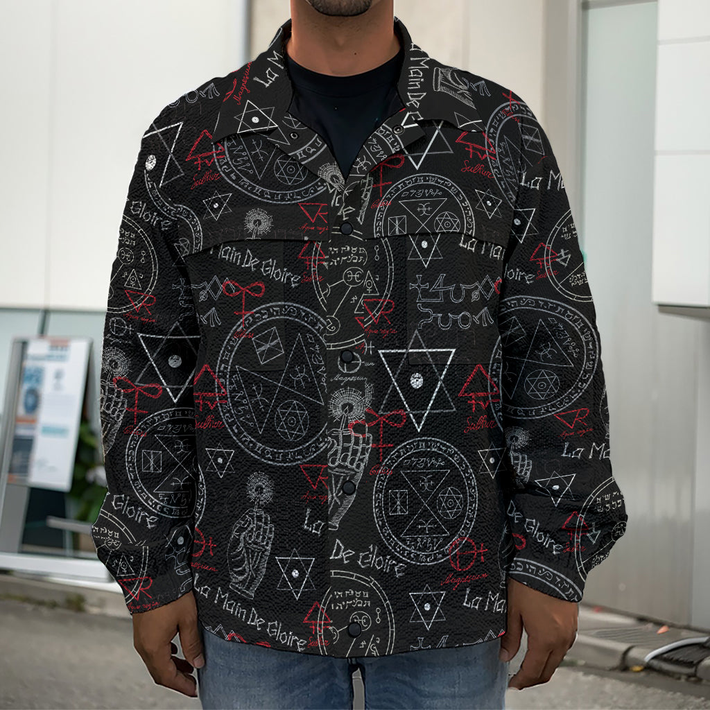 Hand Of Glory Black Magic Witch Print Men's Shirt Jacket