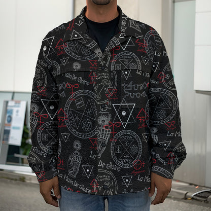 Hand Of Glory Black Magic Witch Print Men's Shirt Jacket