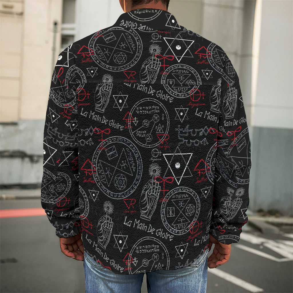 Hand Of Glory Black Magic Witch Print Men's Shirt Jacket