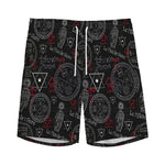 Hand Of Glory Black Magic Witch Print Men's Sports Shorts