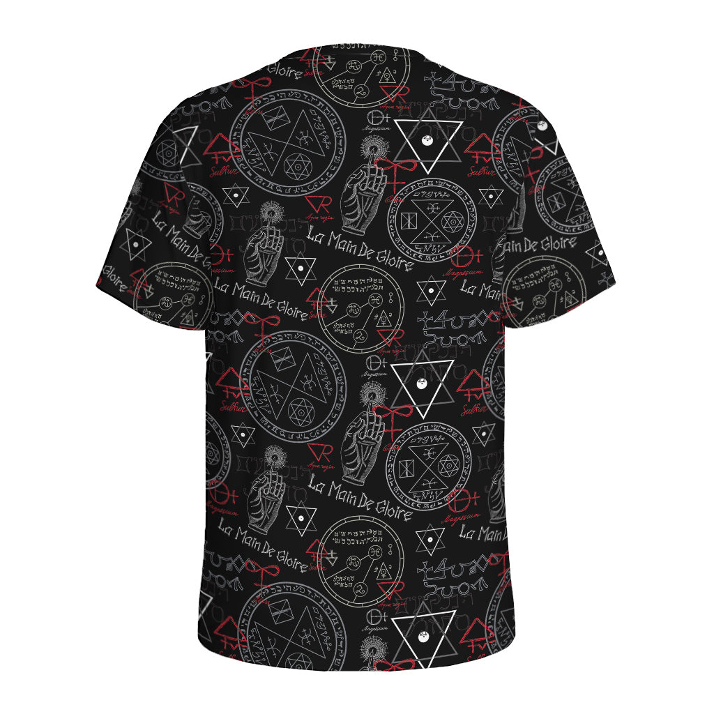 Hand Of Glory Black Magic Witch Print Men's Sports T-Shirt