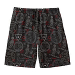 Hand Of Glory Black Magic Witch Print Men's Swim Trunks