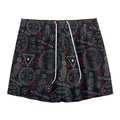 Hand Of Glory Black Magic Witch Print Mesh Shorts