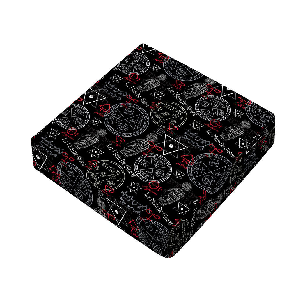 Hand Of Glory Black Magic Witch Print Outdoor Seat Cushion Cover