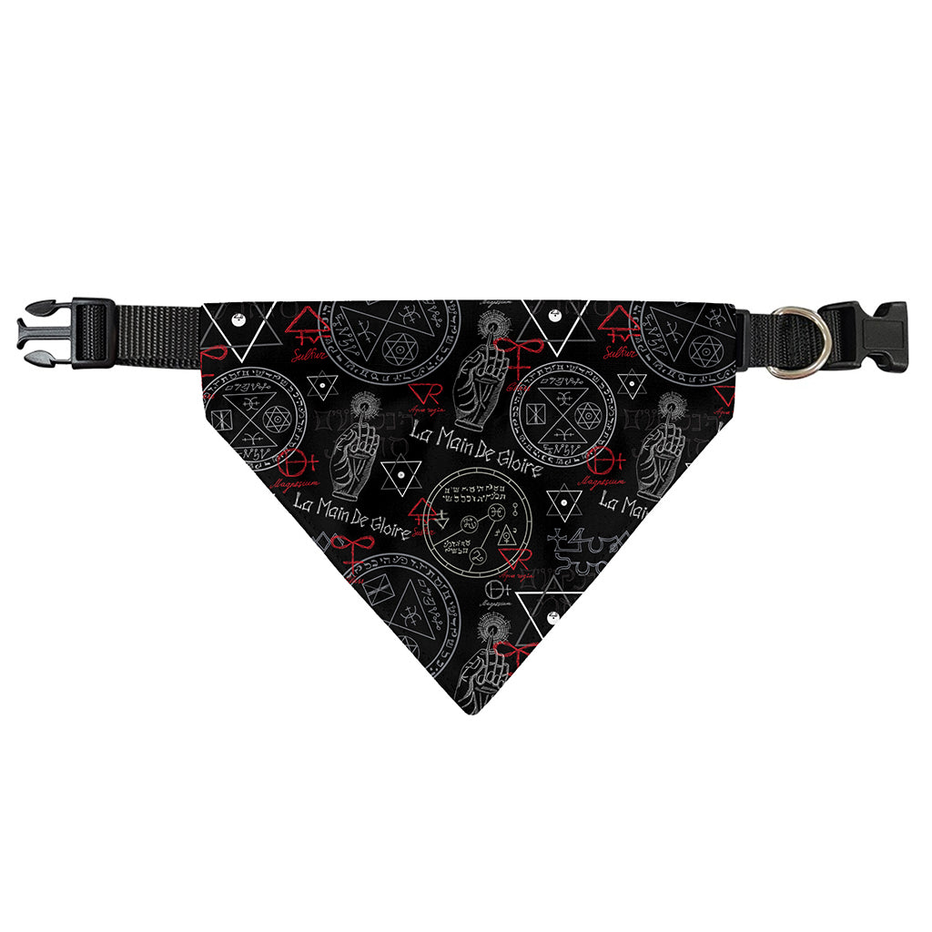 Hand Of Glory Black Magic Witch Print Over The Collar Dog Bandana