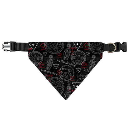Hand Of Glory Black Magic Witch Print Over The Collar Dog Bandana