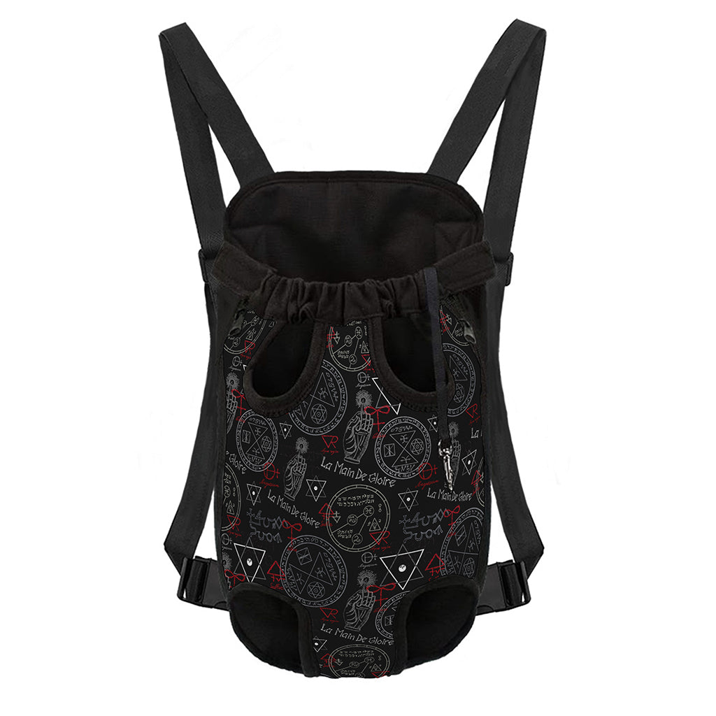 Hand Of Glory Black Magic Witch Print Pet Carrier Backpack