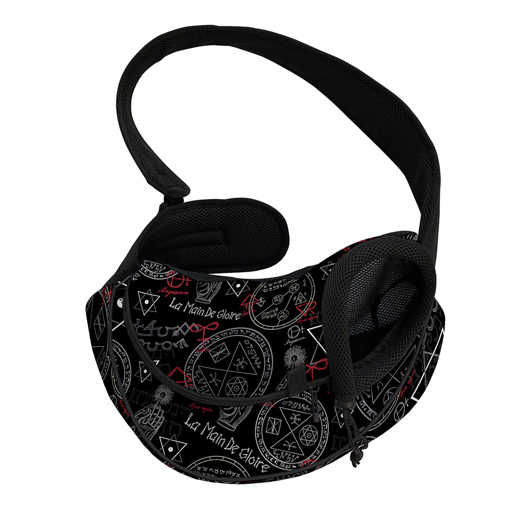 Hand Of Glory Black Magic Witch Print Pet Sling Carrier