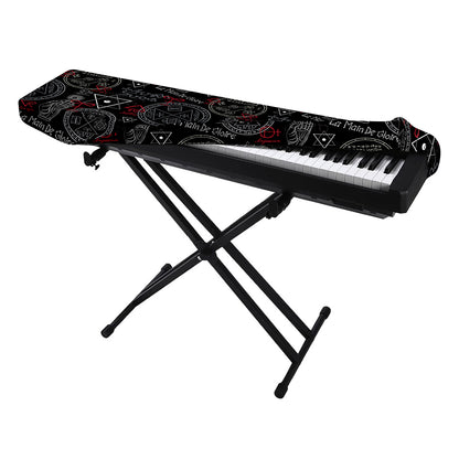 Hand Of Glory Black Magic Witch Print Piano Keyboard Cover