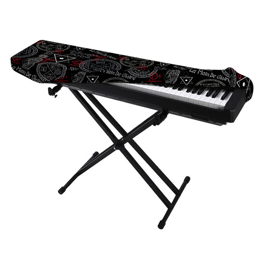 Hand Of Glory Black Magic Witch Print Piano Keyboard Cover
