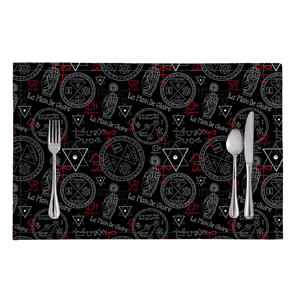 Hand Of Glory Black Magic Witch Print Placemat