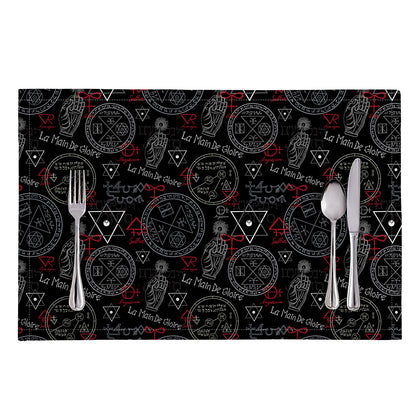 Hand Of Glory Black Magic Witch Print Placemat
