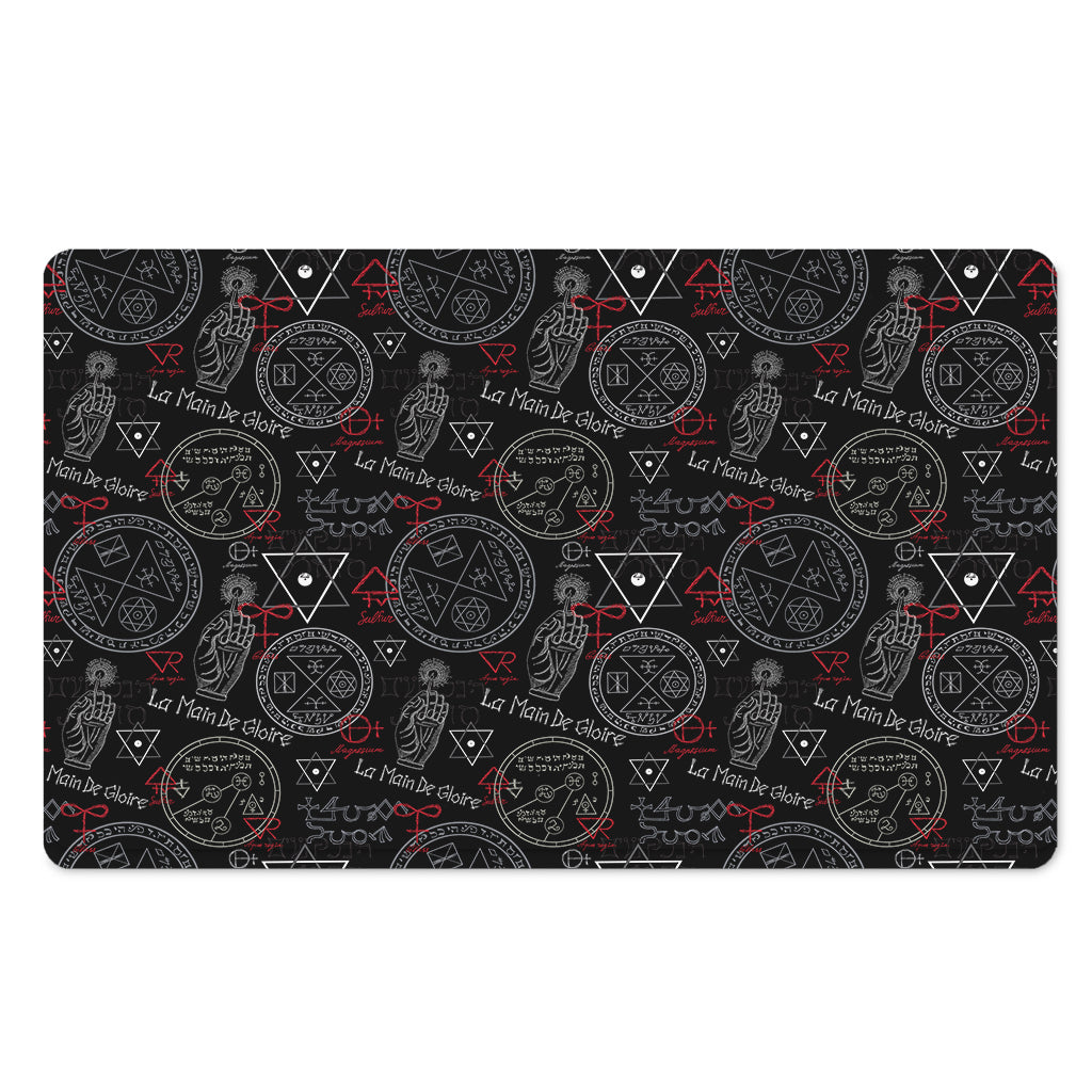 Hand Of Glory Black Magic Witch Print Polyester Doormat