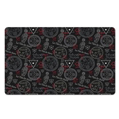 Hand Of Glory Black Magic Witch Print Polyester Doormat