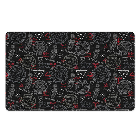 Hand Of Glory Black Magic Witch Print Polyester Doormat