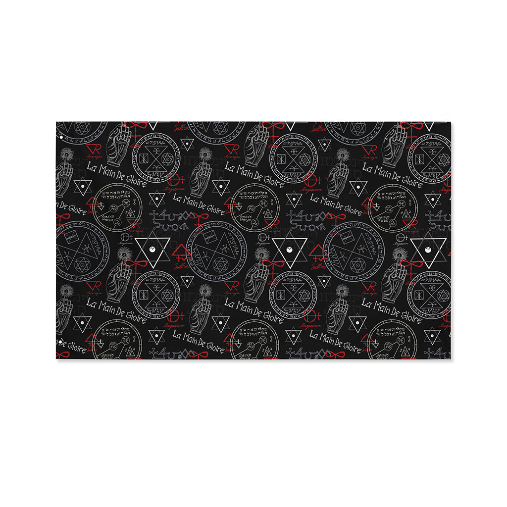 Hand Of Glory Black Magic Witch Print Polyester Flag