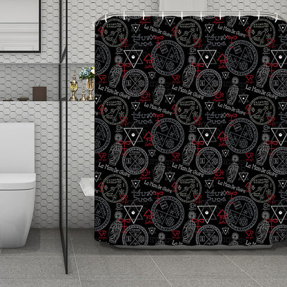 Hand Of Glory Black Magic Witch Print Polyester Shower Curtain
