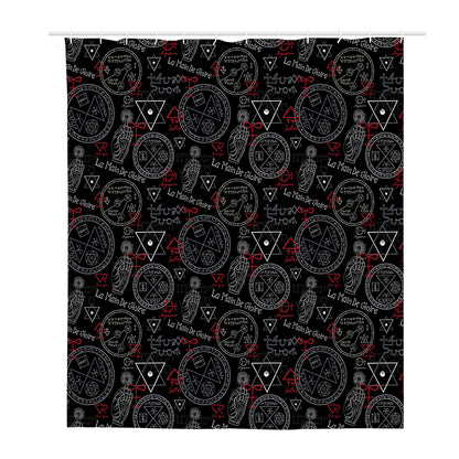 Hand Of Glory Black Magic Witch Print Polyester Shower Curtain