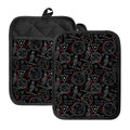 Hand Of Glory Black Magic Witch Print Pot Holders With Pocket