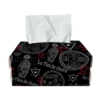 Hand Of Glory Black Magic Witch Print Rectangle Tissue Box Cover