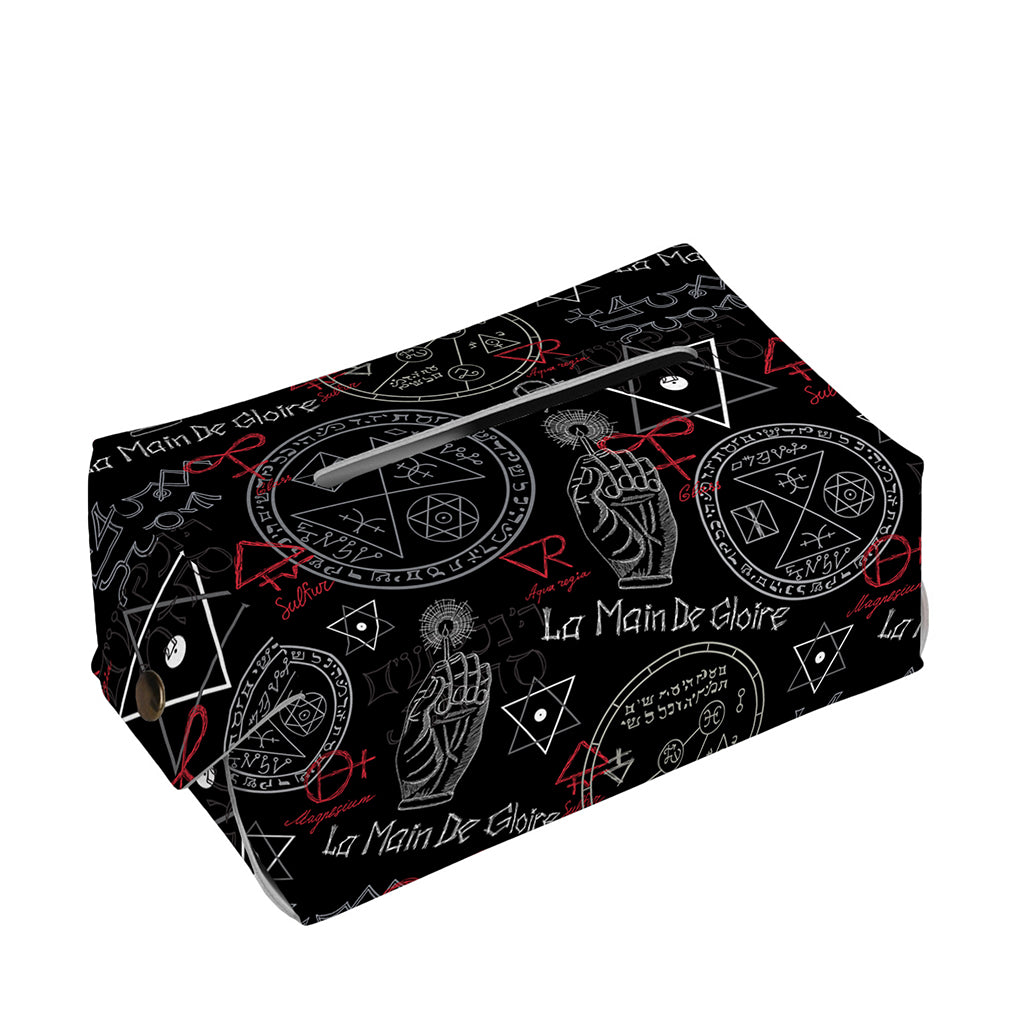 Hand Of Glory Black Magic Witch Print Rectangle Tissue Box Cover