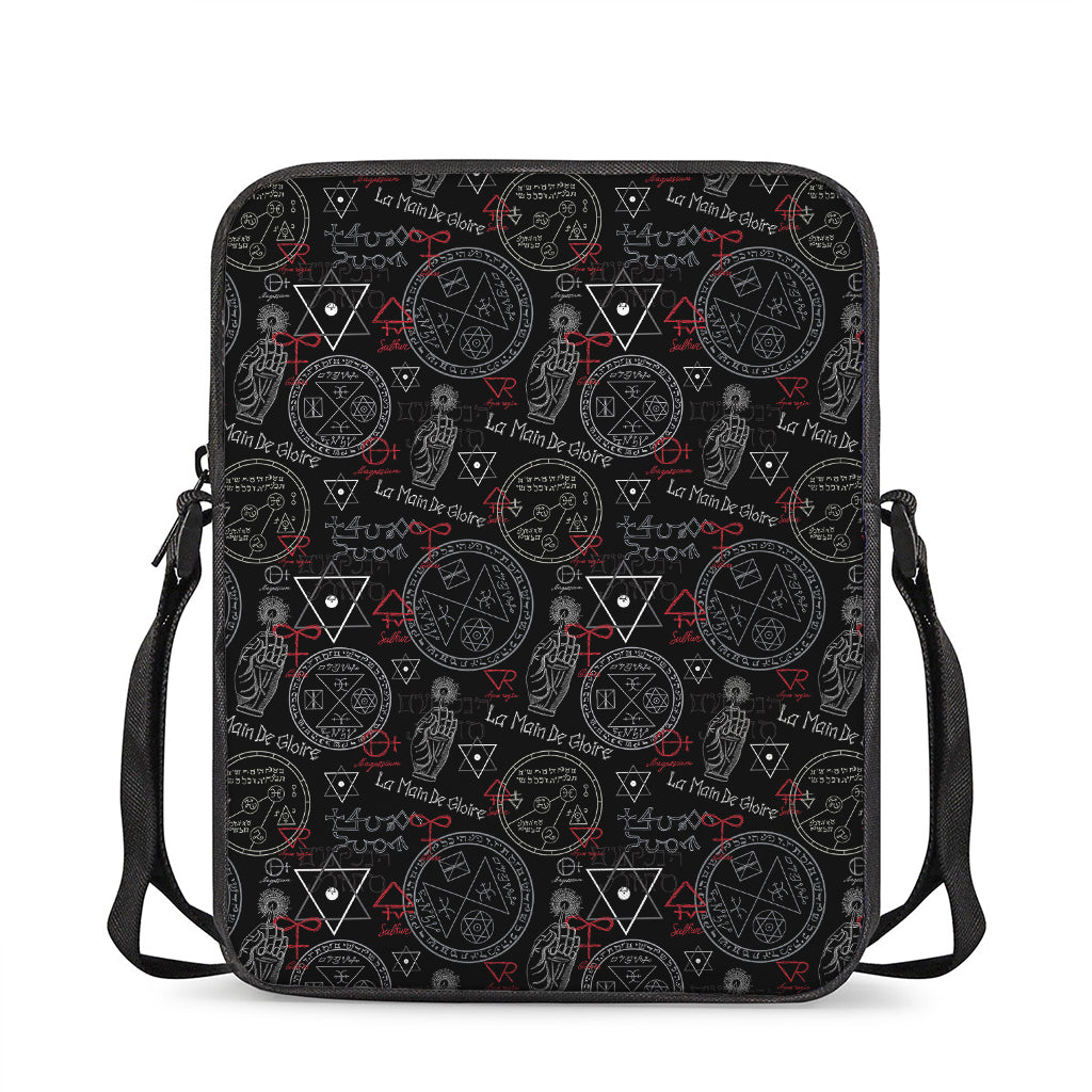 Hand Of Glory Black Magic Witch Print Rectangular Crossbody Bag