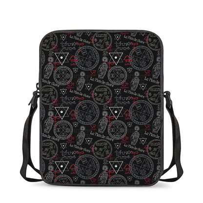 Hand Of Glory Black Magic Witch Print Rectangular Crossbody Bag