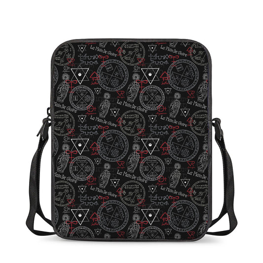 Hand Of Glory Black Magic Witch Print Rectangular Crossbody Bag