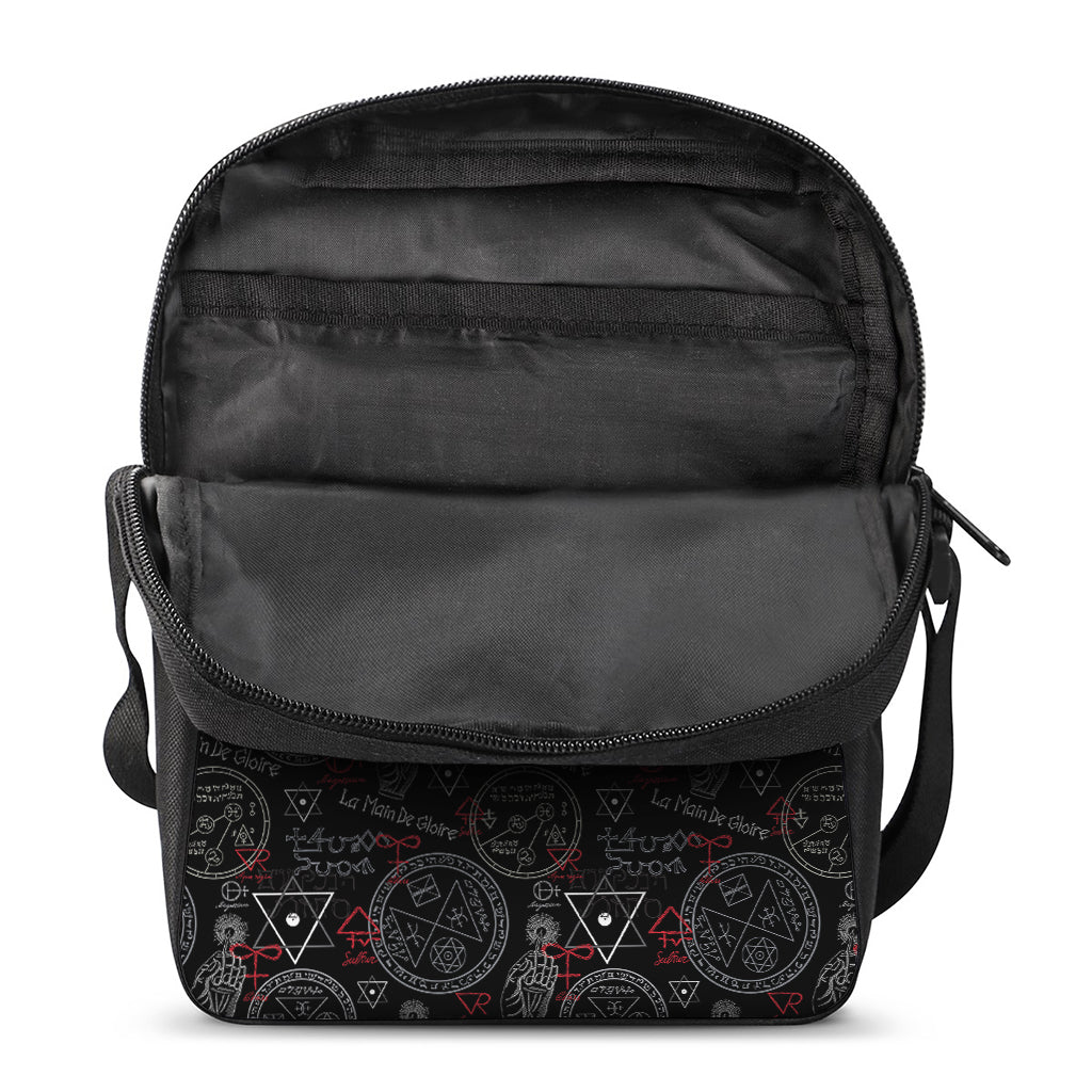 Hand Of Glory Black Magic Witch Print Rectangular Crossbody Bag