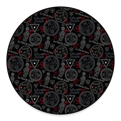 Hand Of Glory Black Magic Witch Print Round Floor Mat