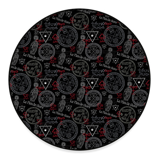 Hand Of Glory Black Magic Witch Print Round Floor Mat