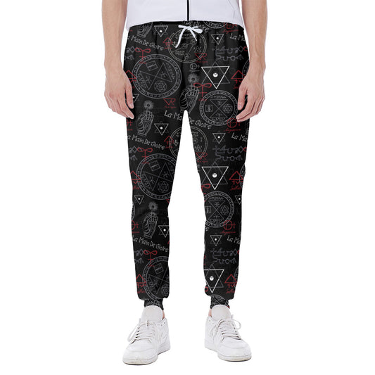 Hand Of Glory Black Magic Witch Print Scuba Joggers