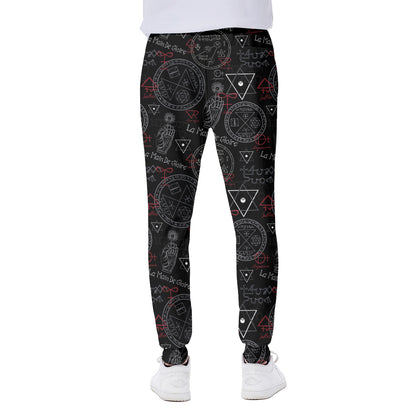 Hand Of Glory Black Magic Witch Print Scuba Joggers