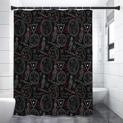 Hand Of Glory Black Magic Witch Print Shower Curtain