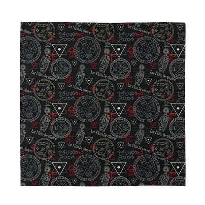 Hand Of Glory Black Magic Witch Print Silk Bandana